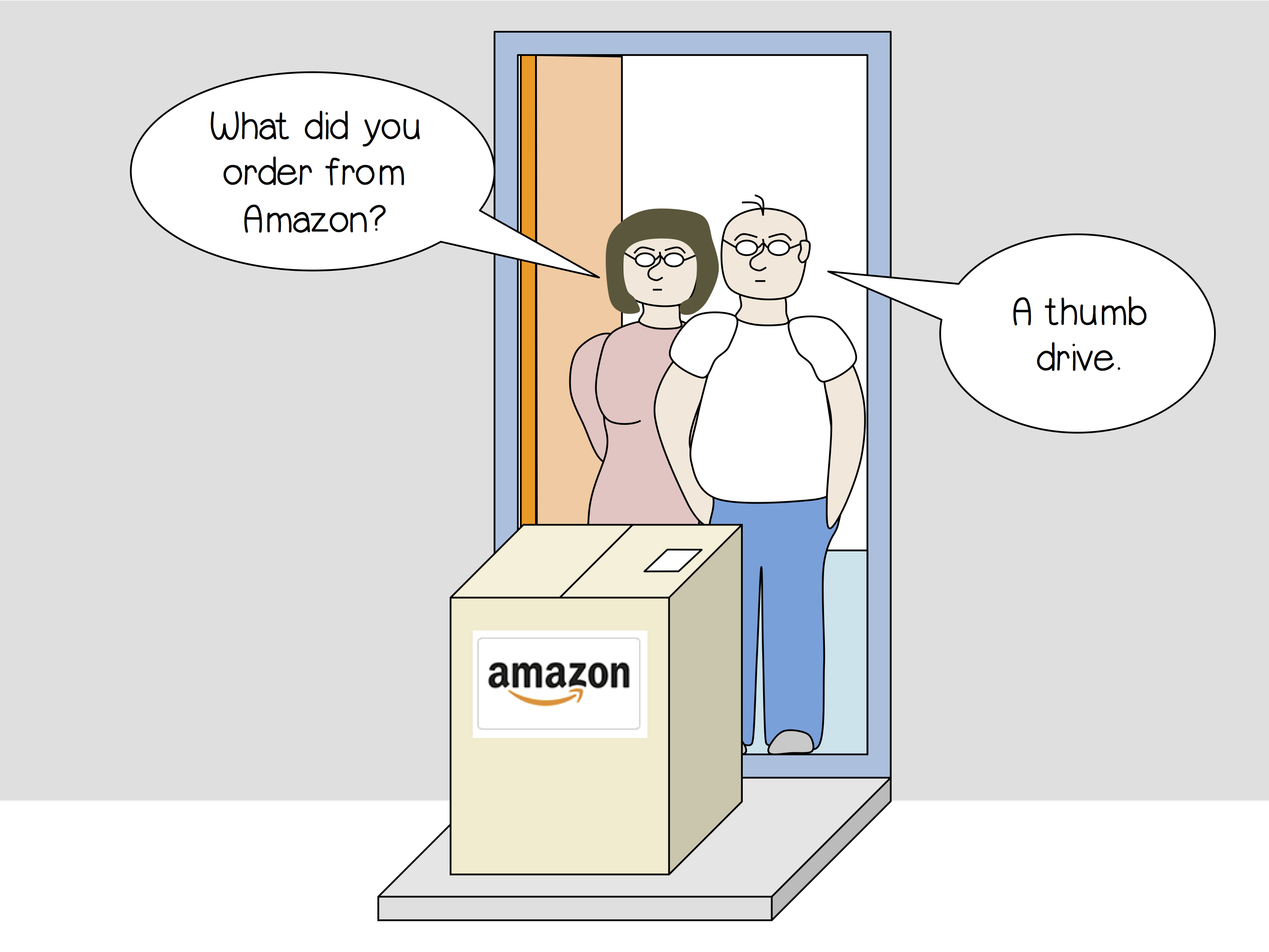 Oversized box with Amazon order