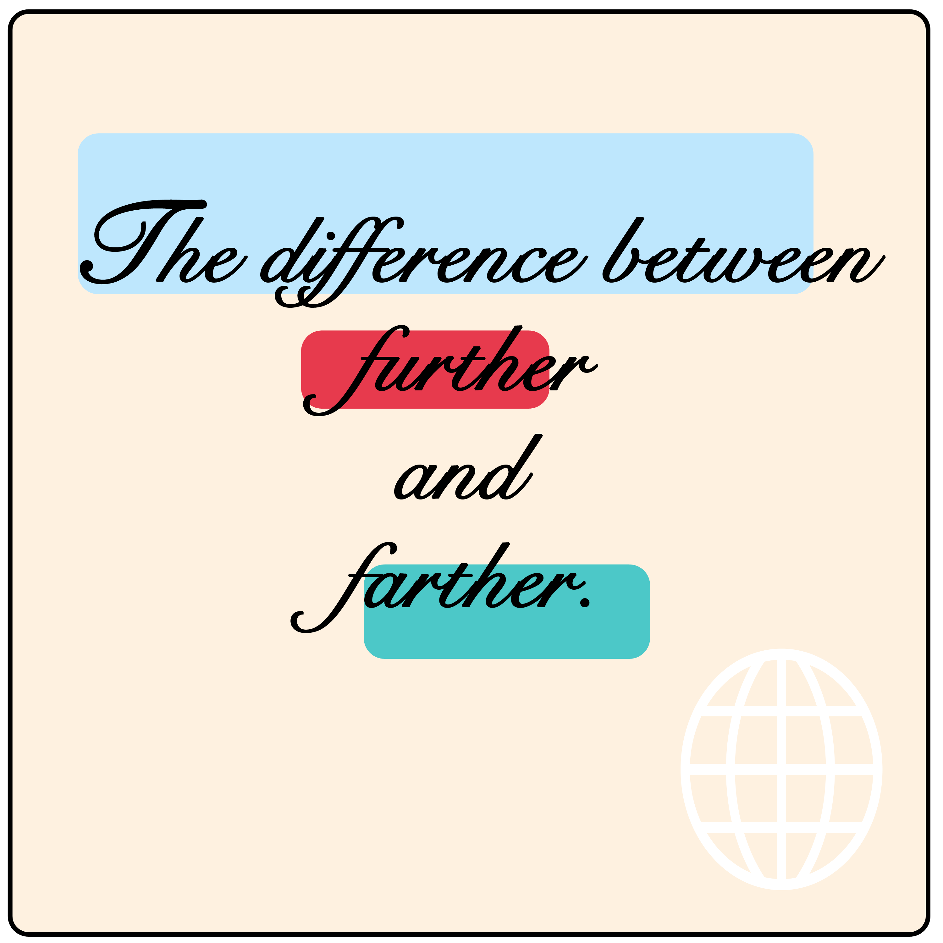 The difference between further and farther