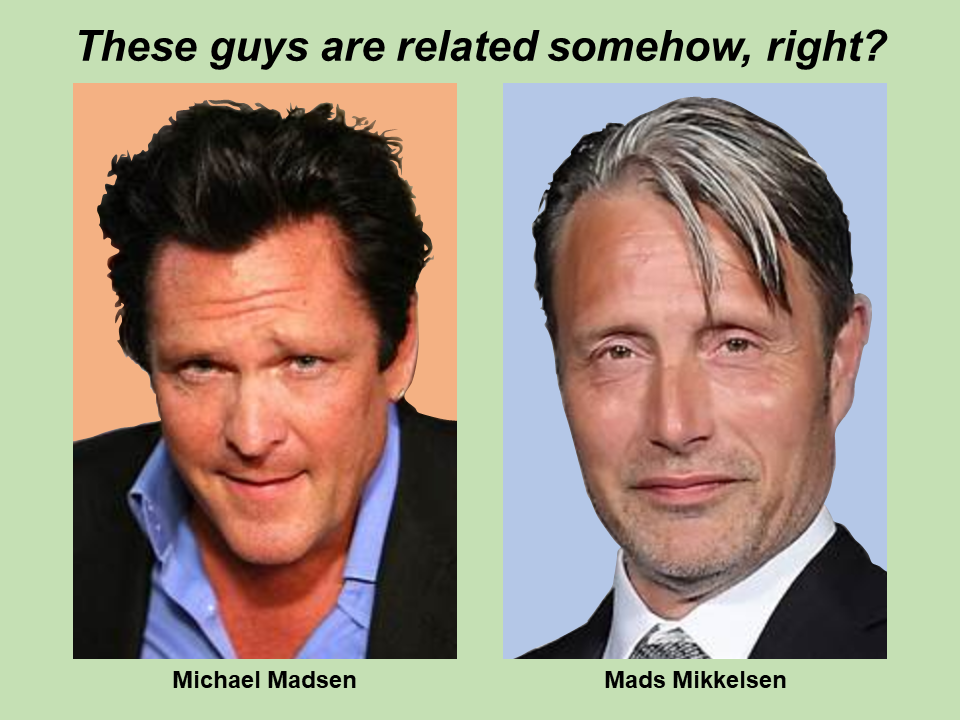 Michael Madsen and Mads Mikkelsen are related somehow, right?