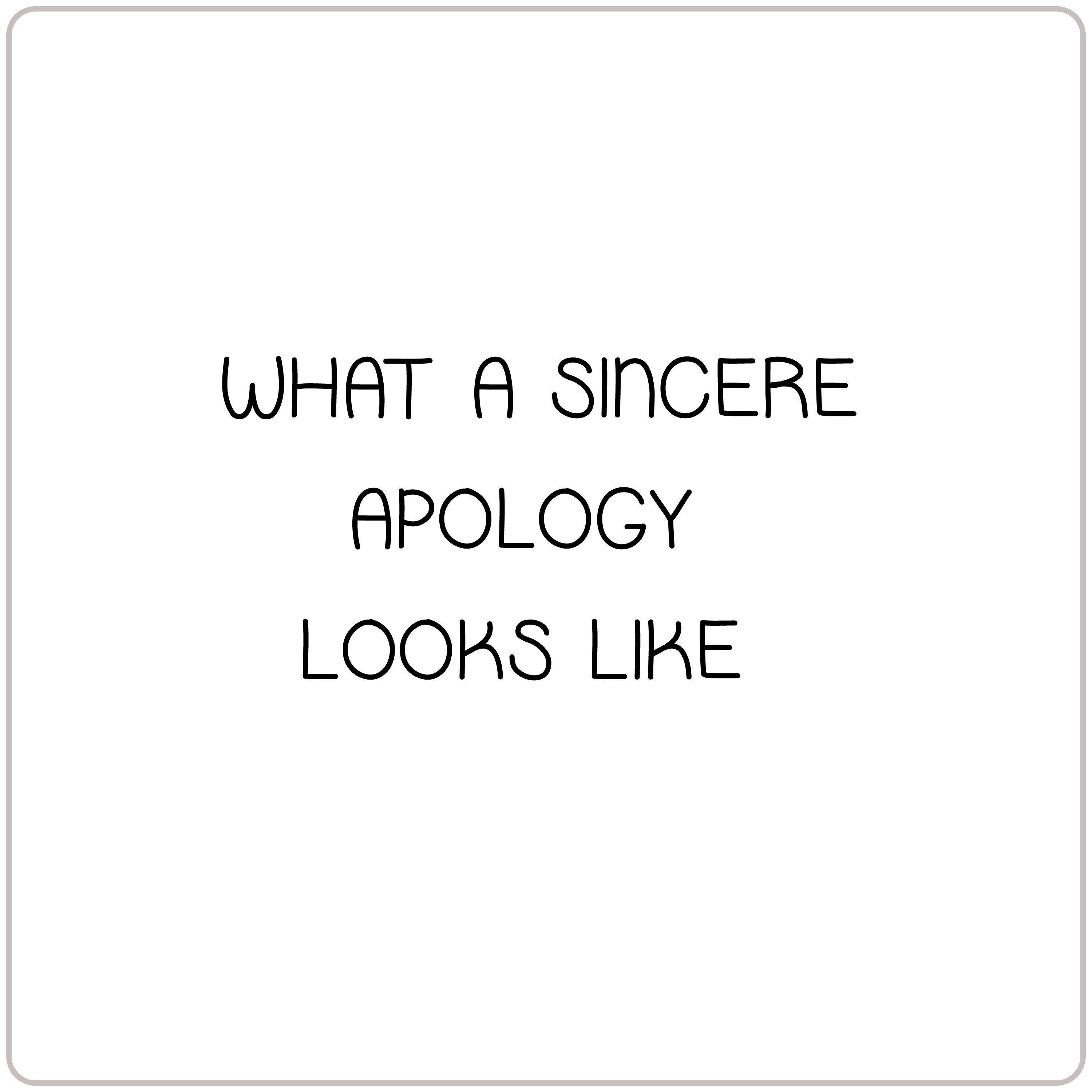 What a sincere apology looks like