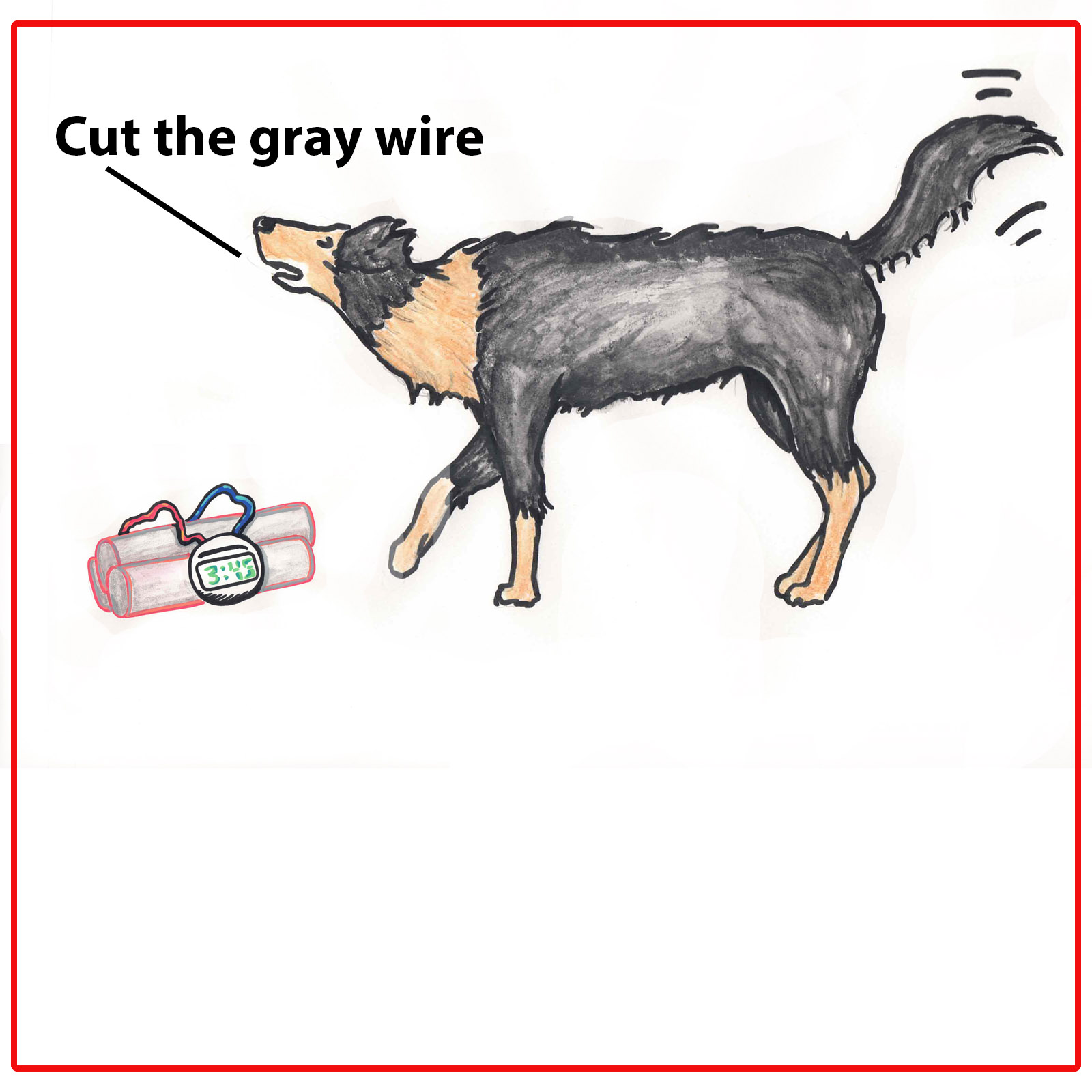 Cut the gray wire