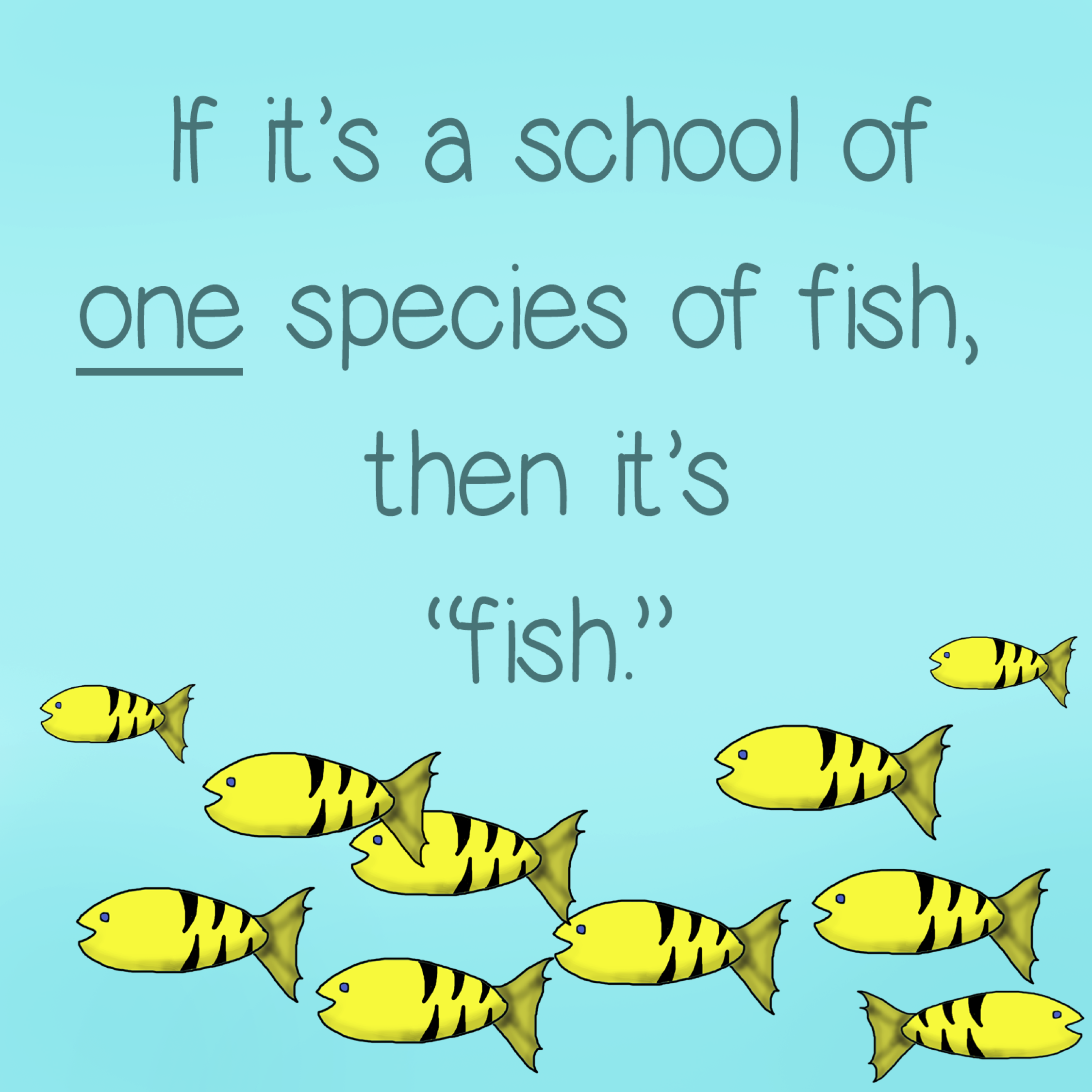 If it's a school of one species of fish, then it's Fish