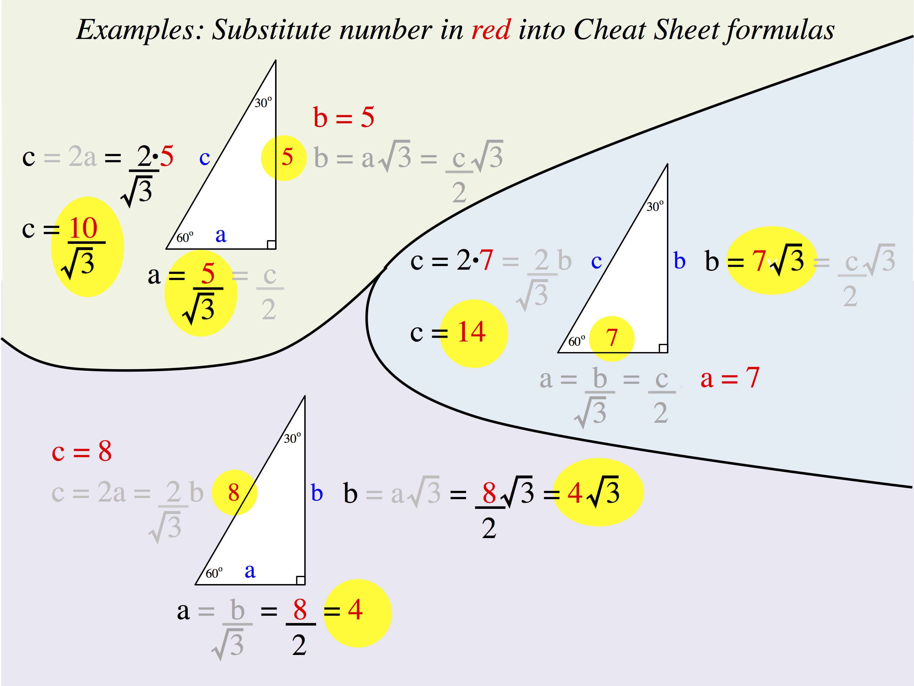 30-60-90 Triangle Examples